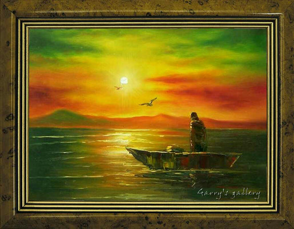 The setting sun